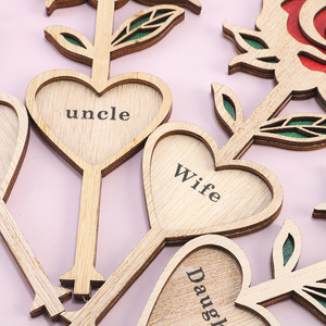 TC all'ingrosso in legno rose stand decorazione per le vacanze decorazione per la casa carta da tavolo nome per la festa della mamma san valentino festa del papà - Product Image 4