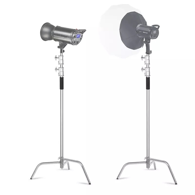 3.3m Heavy Duty Stainless Steel C Stand Camera Accessories for Photography Softbox Video Light New & Improved Tripod Stand