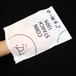 Bán Hot PLA compostable dây kéo túi nhựa phân hủy sinh học Dây Kéo Túi tùy chỉnh may Frosted dây kéo túi - Product Image 5