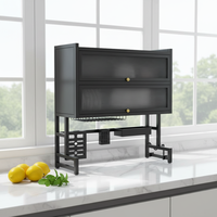 Étagère de rangement multifonctionnelle moderne en acier au carbone double couche, écologique, durable et étanche, pour vaisselle