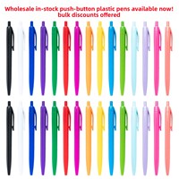 Vente directe d'usine, stylo à bille simple en plastique multicolores, 1,0 mm, 13,8 x 1,0 cm, publicité, cadeau d'hôtel, logo imprimable