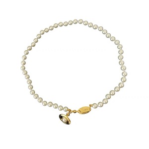 Cadena de Clavícula Francesa de Alta Gama con Perlas Falsas de Saturno 3D en Esmalte Vivienne de Alta Calidad para Mujer - Product Image 5