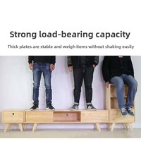Ensemble de table basse moderne en bois massif de style européen, écologique et personnalisable, pour les petits espaces de vie