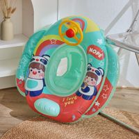 Bouée de natation gonflable en PVC épaissi JW-CQ05 avec siège volant et fond en éponge pour enfants