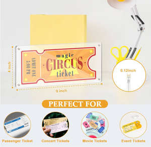 Soporte de exhibición de marco de trozo de boleto de concierto de acrílico transparente de Venta caliente para coleccionistas - Product Image 2