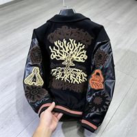 Service de broderie et d'impression sur vestes de baseball personnalisées, vestes pour hommes de haute qualité, style rétro tendance, motifs brodés
