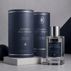 Boîte cylindrique personnalisée avec logo, recyclable, 50 ml, 100 ml, pour flacon de parfum, tube en papier imprimé avec estampage doré, pour emballage cadeau d'huiles essentielles - Product Image 1