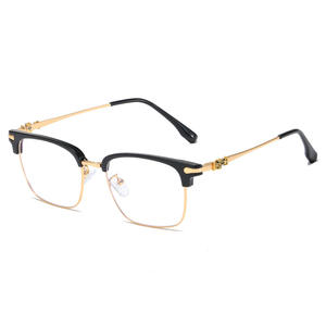Nouvelle monture de lunettes TR Punk pour homme, en métal ultra léger, forme carrée pour les fabricants de lunettes de myopie, vente en gros - Product Image 6
