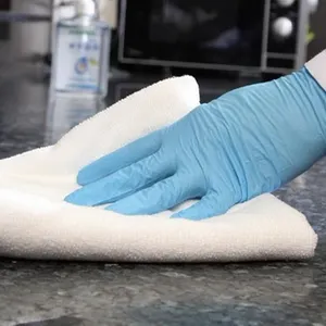 Gants en nitrile bleu de qualité supérieure Gants en nitrile jetables sans poudre et de haute qualité pour une protection polyvalente