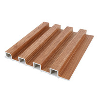 Panneaux décoratifs muraux en WPC à grille chinoise moderne en fibre de bambou-bois, design minimaliste moderne pour le commerce extérieur