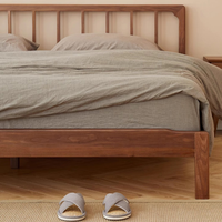 Lit double en bois massif nord-américain, style moderne et minimaliste, pour chambre principale, grand lit pour la maison, petit appartement, nouveau lit double chinois