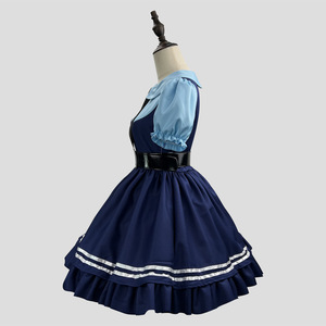 Judy Hopps Cosplay Costume Blue Rabbit Officer Dress For Kids 8-13 Years Anime Role Play Spring 2024 Fresh Sweet Style - Product Image 2