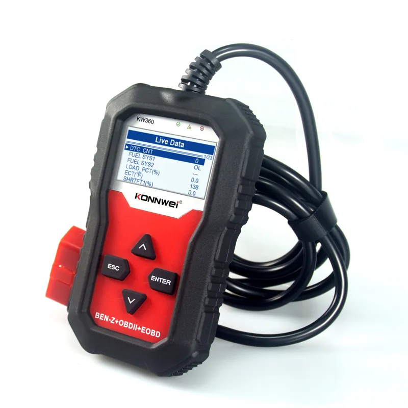 KW360 Obd2 Auto Scanner Obd Code Reader Auto Diagnose Voor Mercedes-Benz Volledige Systemen Diagnostic Tool Abs Airbag Olie reset