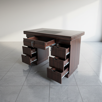 Bureau de direction brillant avec tiroir pour ordinateur