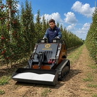 Chargeuse compacte sur chenilles de 900 kg, mini-chargeuse frontale, machine de terrassement compacte pour la construction