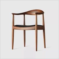 Chaise de salle à manger de loisirs en bois massif JP, chaise de réception de bureau originale, dossier confortable pour la vente