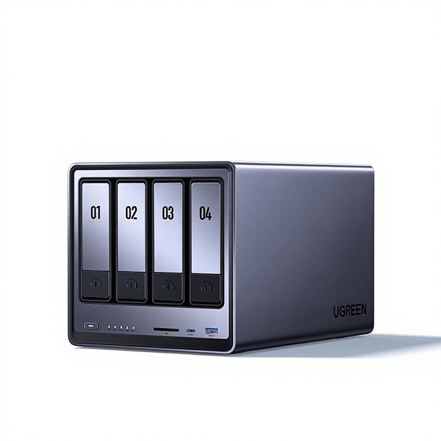 NASync DXP4800 4 Bay Desktop NAS Intel Pentium Gold 8505 5 Core CPU 4K 60Hz SSD Network Attached Storage in Stock