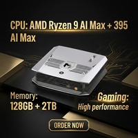 Nieuwe M5 Gaming AI Mini Desktop Ryzen AI Max+ 395 Computer WIFI 7 PC 128GB LPDDR5x 2TB SSD Fabrieksdirect Aanpasbaar