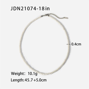 Joyería de Moda, Collar de Perlas de Agua Dulce de 4 mm, Accesorios para Mujeres y Hombres, Collares de Joyería Vintage - Product Image 6