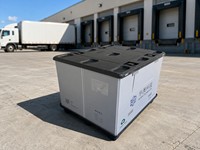 Bac de stockage pliable en plastique 1200x1000x1150mm, robuste, recyclable, en PP, pour entrepôt