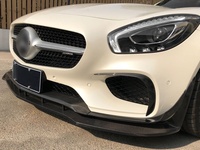 Kit carrosserie lèvre avant inférieure en fibre de carbone véritable style PK pour mise à niveau Mercedes Benz AMG GT GTS