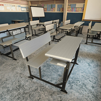 Ensemble de chaises de bureau en bois, table et chaises de lecture pour l'école