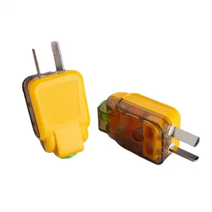 Hot sale Turn translucent yellow plug 1.4cm thick copper insert plug