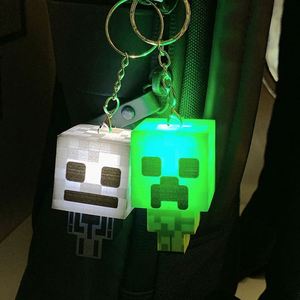 New Creative 3D Acrylic Miner Carabiner Key Chain LED <b>Lantern</b> Light Waterproof Cartoon Glowing <b>Small</b> Toys Custom Bag Pendant - Product Image 3