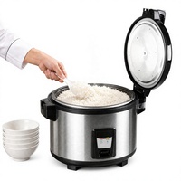 Cuiseur à riz commercial en acier inoxydable de 30 tasses, électrique, pour restaurant, cantine, cuisine, tension et prise personnalisées
