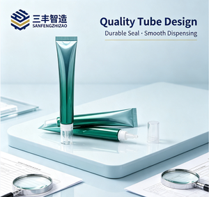 Tubo de PE personalizado con impresión ligera, tubo suave con aplicador de gotero y tapa exterior transparente para gel reparador de la piel - Product Image 3