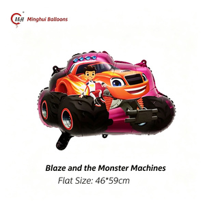 Set de Globos de Mylar de <span class=keywords><strong>Blaze</strong></span> y las Máquinas Monstruo y Hot Wheels, Globos de Helio de Camiones Monstruo de Carreras de Dibujos Animados para Niños - Product Image 5