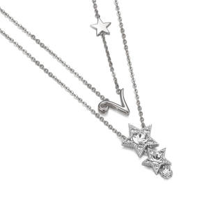 Collar Starlight gemelo personalizable con plata 925 chapada en oro y collares de cristal de lujo de cristal austriaco - Product Image 1