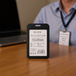 Porta Badge ILAN 54x85mm, Confezione da 2, Custodia in Plastica per Carta d'Identità - Product Image 2
