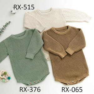 Winterwarme mode 100% biologisch katoen baby- en peuterkleding handgemaakt gehaakt babytruitjes rompertjes kleding - Product Image 3