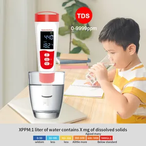 เครื่องวัดค่า PH ดิจิตอลกันน้ำ วัดอุณหภูมิ TDS EC สำหรับการทดสอบความบริสุทธิ์ของน้ำในสระว่ายน้ำและน้ำเพาะเลี้ยงสัตว์น้ำ - Product Image 4