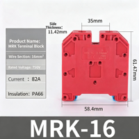 Bloc de bornes sur rail DIN série MRK 4 mm² avec connexions à vis, connecteur électrique