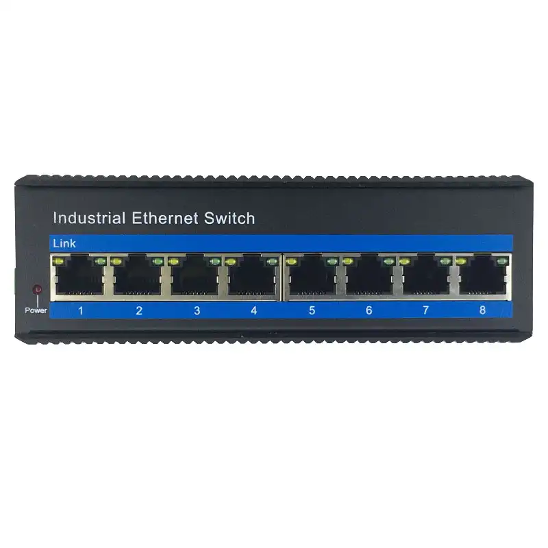 Superior quality 8 poe ports 100Mbps unmanaged industrial network switch 24v din