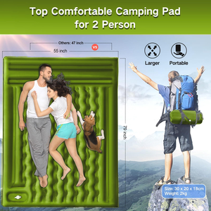 Foldable <strong>Camping</strong> Mattress Self Inflating Sleeping Pad Home Furniture Foldable Bed Modern Factory Custom PVC <strong>Matress</strong> Memory <strong>Foam</strong> - Product Image 2