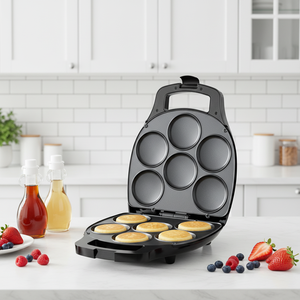 Mini-appareil à empanadas domestique, température réglable pour galettes de maïs, œufs, <span class=keywords><strong>petit</strong></span>-déjeuner automatique, machine à crêpes et arepas 6 tranches - Product Image 4