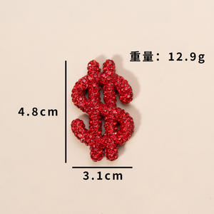 DN奢华金属品牌美元设计师奢华珠光定制鞋符木屐鞋装饰水钻手机套 - Product Image 3