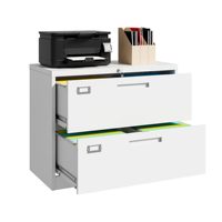 Armoire de classement latérale en acier à 2 tiroirs, meuble de rangement métallique pour dossiers suspendus format Lettre, Légal, A4, avec serrure à clé