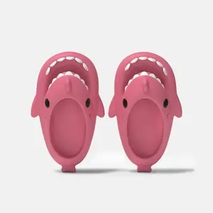 Sommer niedliche Karikatur Damen Strandpantoffeln Hausschuhe Unisex Hallo bewölkt niedlich EVA Hausschuhe Hai-Schuhe Hausschuhe