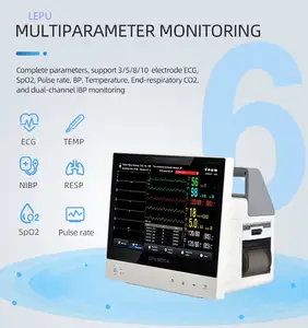 LEPU AI Telemedizin Fern überwachungs gerät Preis Tele health Medical Multi Parameter Intensivstation Herz patienten monitor mit Wagen