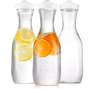 Pichet à eau en plastique de 500ml transparent avec tube de glace 1L 1.5L <span class=keywords><strong>Carafe</strong></span> à lait pour boisson avec stylo et étiquette - Product Image 1