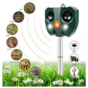 SAIJZEK. Répulsif solaire ultrasonique pour chien, <span class=keywords><strong>chat</strong></span>, souris, 30 pièces par carton, SJZ-668-45khz, meilleure vente, 13.5 - Product Image 1