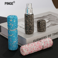 Mini flacons de parfum de voyage en strass 5 ml, brillants, scintillants, atomiseurs vaporisateurs