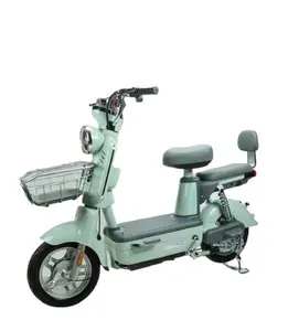 Scooter elétrico adulto para motocicletas, ciclomotor elétrico de 2 lugares, 48V 350W, produtos em estoque