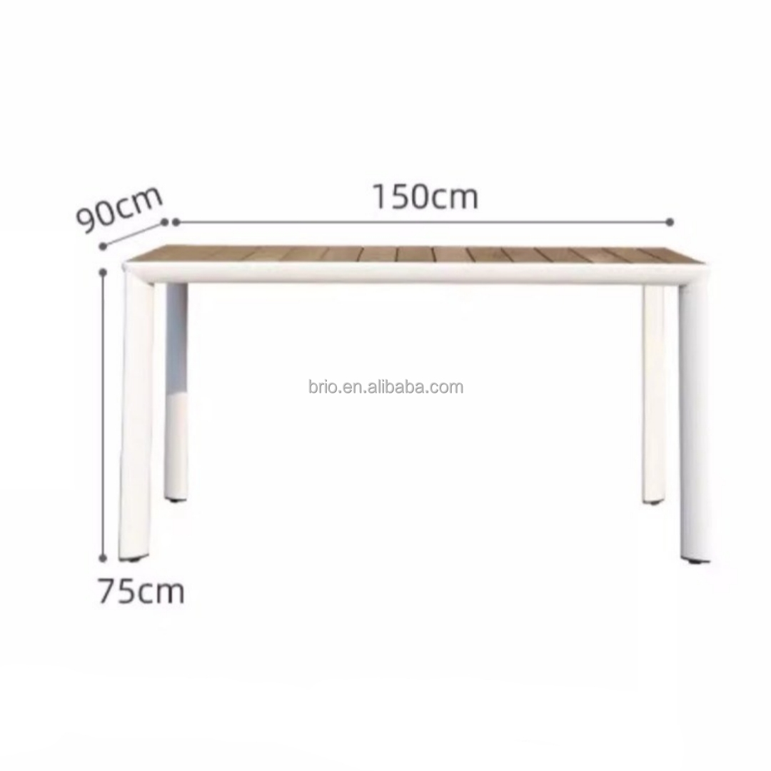 Plastic wood top table