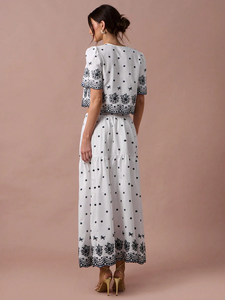 ชุดเซ็ตผ้าฝ้ายเนื้อดีคุณภาพสูงสำหรับผู้หญิง สวมใส่ในงานปาร์ตี้หรืองานเฉลิมฉลอง จากซัพพลายเออร์อินเดีย - Product Image 5