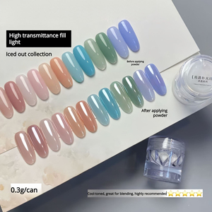 ผงเล็บโปร่งแสงสีแสงจันทร์ ความสว่างสูง ผงโครเมี่ยมสำหรับตกแต่งเล็บ - Product Image 5